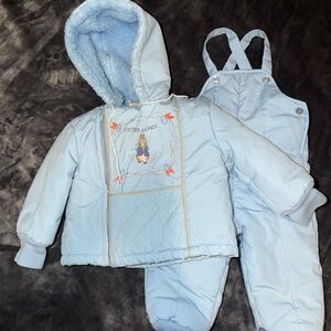 Peter Rabbit Blue Winter Jacket and Overalls Set